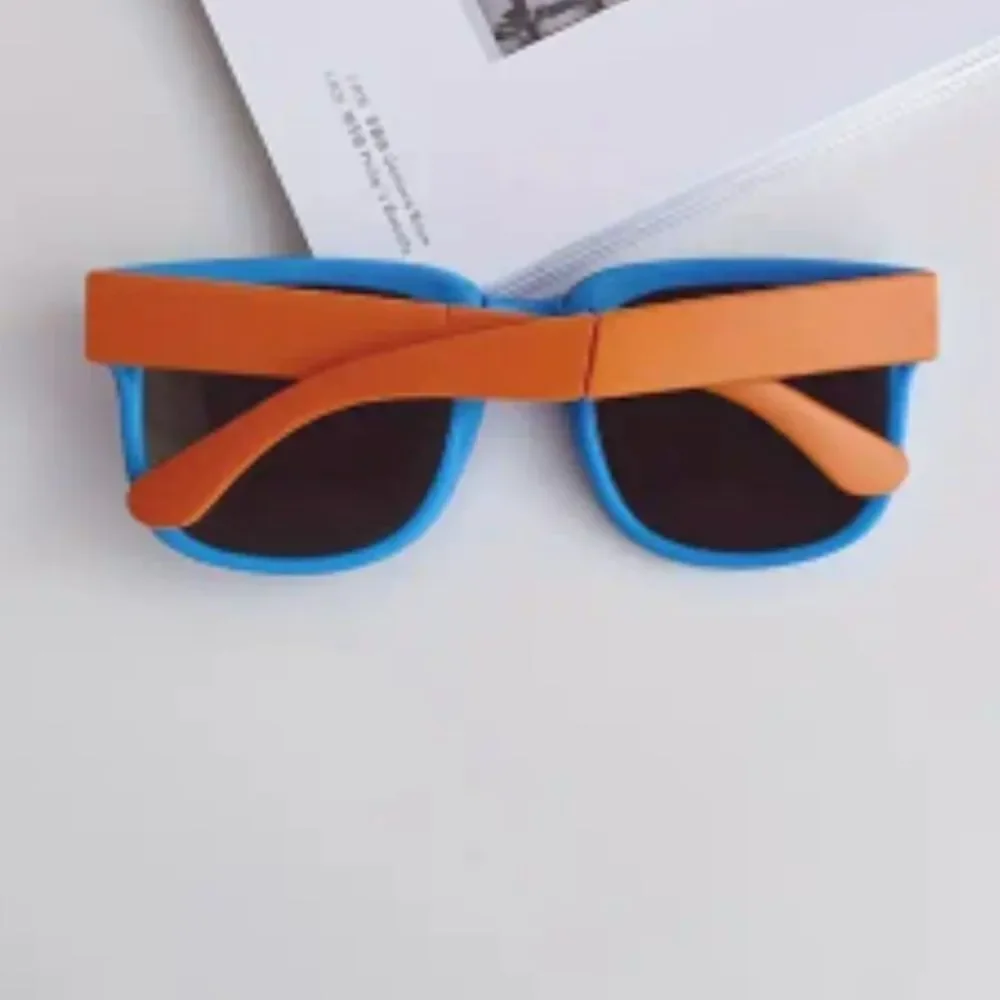 Unisex folding color block sunglassess